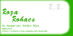 roza rohacs business card
