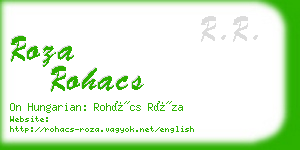 roza rohacs business card